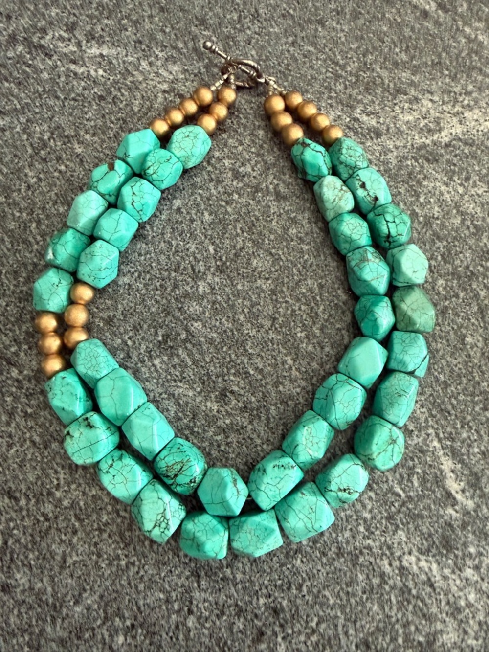 Turquoise Multi-Strand Beaded Necklace